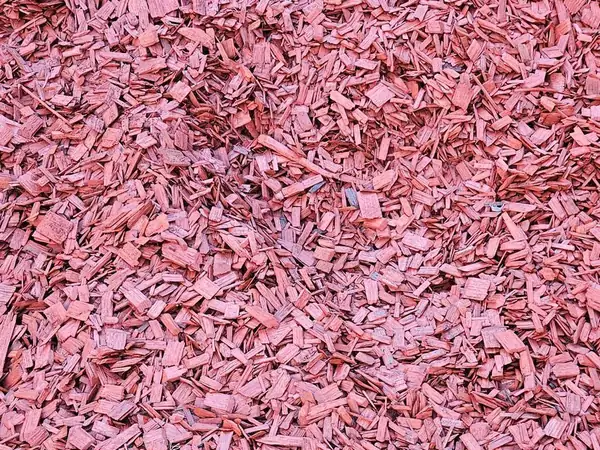 Red mulch and bark stacked at the Bundoora yard
