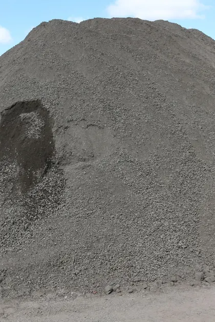 Crushed rock in a bulk bay at the Bundoora yard