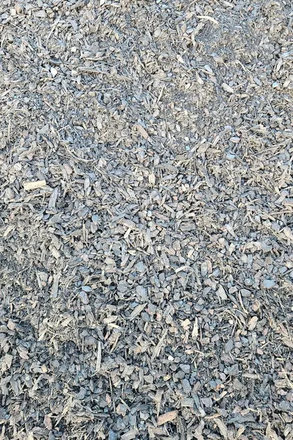 Pine bark 10mm mulch in a bulk bay at the Mercuri Bundoora yard