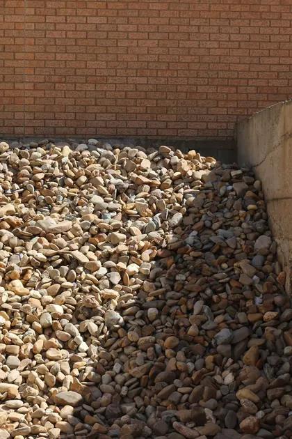 Sunset pebbles 50-150mm decorative stone in a bulk bay