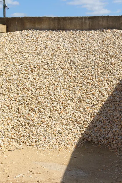 Torquay pebbles 30-40mm decorative stone in a bulk bay