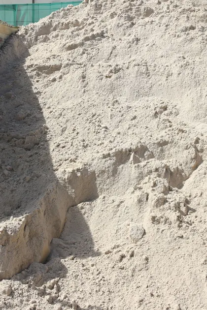 Washed sand in a bulk bay