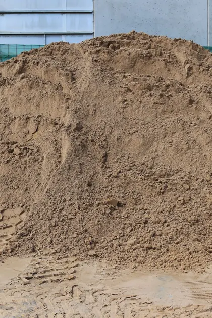 White brick sand with a shovel at the Bundoora yard