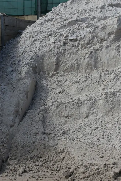 White washed sand in a bulk bay