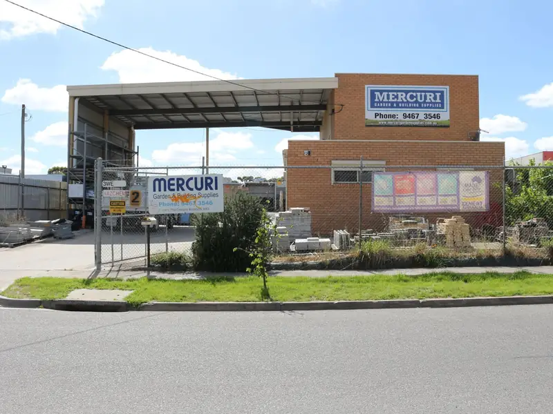 Mercuri Garden & Building Supplies storefront and yard entrance at 2 The Concord, Bundoora